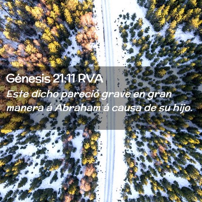 Picture 02 - Génesis 21:11 RVA - Este dicho pareció grave en gran manera á - Bible Verse Picture