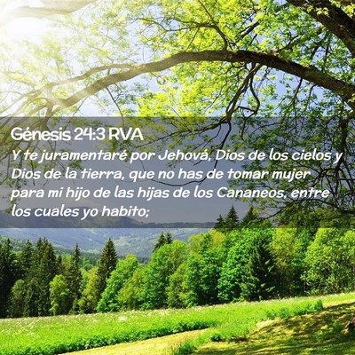 Picture 02 - Génesis 24:3 RVA - Y te juramentaré por Jehová, Dios de los cielos - Bible Verse Picture