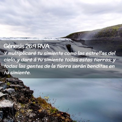 Picture 02 - Génesis 26:4 RVA - Y multiplicaré tu simiente como las estrellas - Bible Verse Picture
