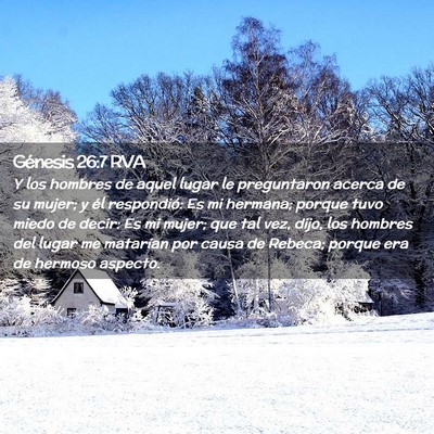 Picture 02 - Génesis 26:7 RVA - Y los hombres de aquel lugar le preguntaron - Bible Verse Picture