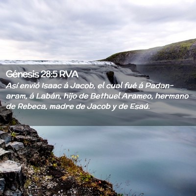 Picture 02 - Génesis 28:5 RVA - Así envió Isaac á Jacob, el cual fué á - Bible Verse Picture