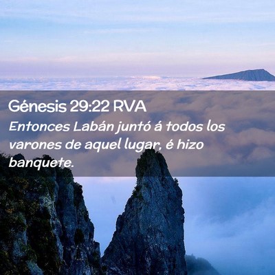 Picture 02 - Génesis 29:22 RVA - Entonces Labán juntó á todos los varones de - Bible Verse Picture