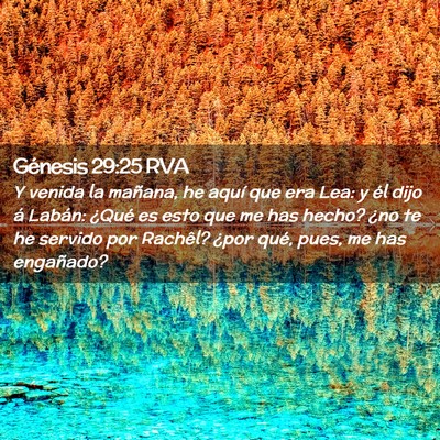 Picture 02 - Génesis 29:25 RVA - Y venida la mañana, he aquí que era Lea: y él - Bible Verse Picture