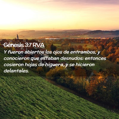 Picture 02 - Génesis 3:7 RVA - Y fueron abiertos los ojos de entrambos, y - Bible Verse Picture