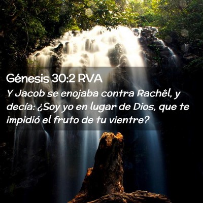 Picture 02 - Génesis 30:2 RVA - Y Jacob se enojaba contra Rachêl, y decía: - Bible Verse Picture