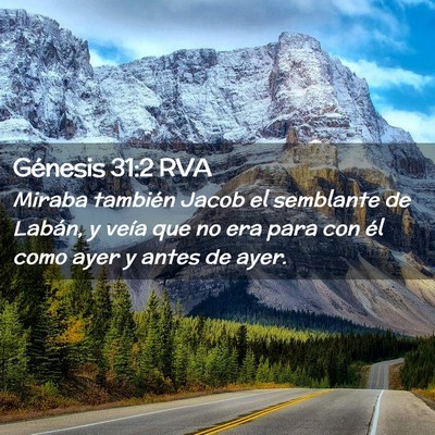 Picture 02 - Génesis 31:2 RVA - Miraba también Jacob el semblante de Labán, y - Bible Verse Picture
