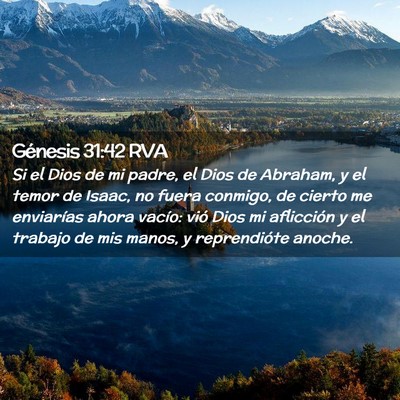 Picture 02 - Génesis 31:42 RVA - Si el Dios de mi padre, el Dios de Abraham, y el - Bible Verse Picture