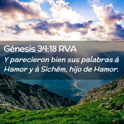 Picture 02 - Génesis 34:18 RVA - Y parecieron bien sus palabras á Hamor y á - Bible Verse Picture