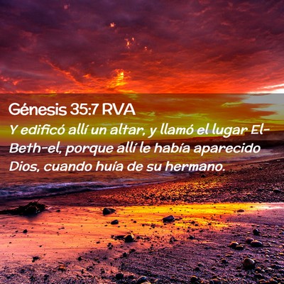 Picture 02 - Génesis 35:7 RVA - Y edificó allí un altar, y llamó el lugar - Bible Verse Picture