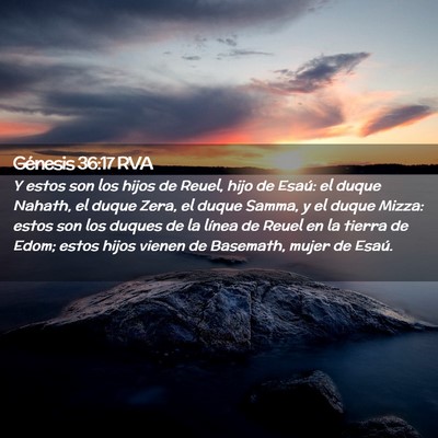 Picture 02 - Génesis 36:17 RVA - Y estos son los hijos de Reuel, hijo de Esaú: el - Bible Verse Picture