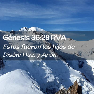 Picture 02 - Génesis 36:28 RVA - Estos fueron los hijos de Disán: Huz, y - Bible Verse Picture