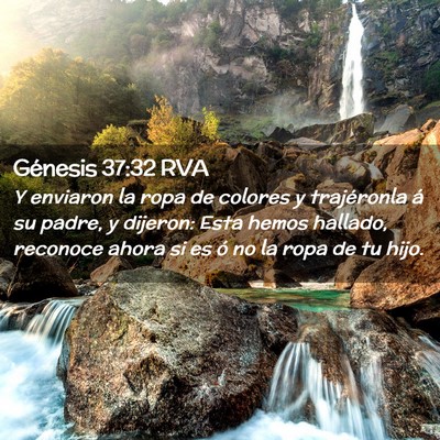 Picture 02 - Génesis 37:32 RVA - Y enviaron la ropa de colores y trajéronla á su - Bible Verse Picture