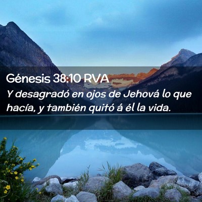 Picture 02 - Génesis 38:10 RVA - Y desagradó en ojos de Jehová lo que hacía, y - Bible Verse Picture