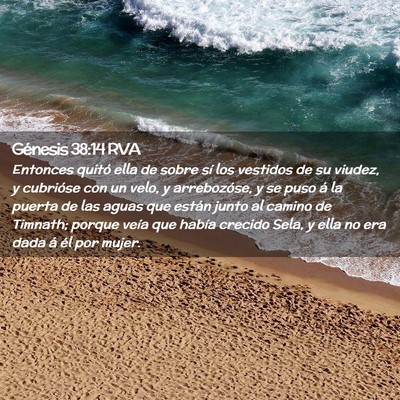 Picture 02 - Génesis 38:14 RVA - Entonces quitó ella de sobre sí los vestidos de - Bible Verse Picture