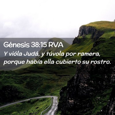 Picture 02 - Génesis 38:15 RVA - Y vióla Judá, y túvola por ramera, porque - Bible Verse Picture