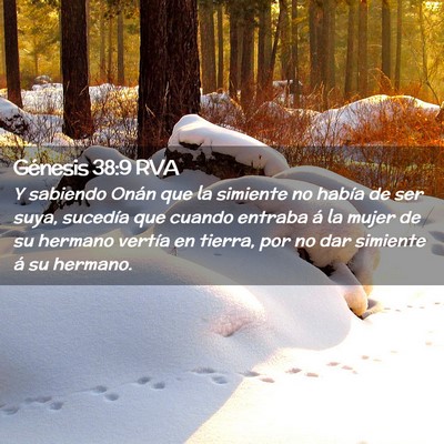 Picture 02 - Génesis 38:9 RVA - Y sabiendo Onán que la simiente no había de ser - Bible Verse Picture
