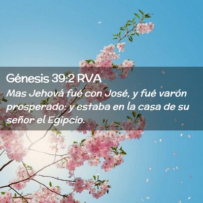 Picture 02 - Génesis 39:2 RVA - Mas Jehová fué con José, y fué varón - Bible Verse Picture