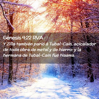 Picture 02 - Génesis 4:22 RVA - Y Zilla también parió á Tubal-Caín, - Bible Verse Picture