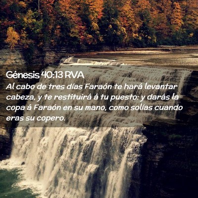 Picture 02 - Génesis 40:13 RVA - Al cabo de tres días Faraón te hará levantar - Bible Verse Picture