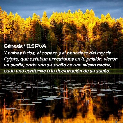 Picture 02 - Génesis 40:5 RVA - Y ambos á dos, el copero y el panadero del rey - Bible Verse Picture