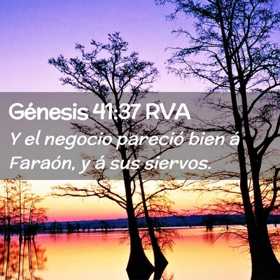 Picture 02 - Génesis 41:37 RVA - Y el negocio pareció bien á Faraón, y á sus - Bible Verse Picture