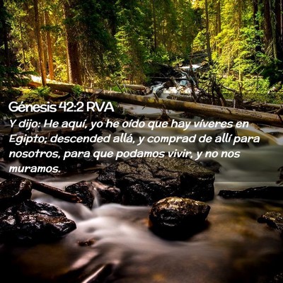 Picture 02 - Génesis 42:2 RVA - Y dijo: He aquí, yo he oído que hay víveres en - Bible Verse Picture