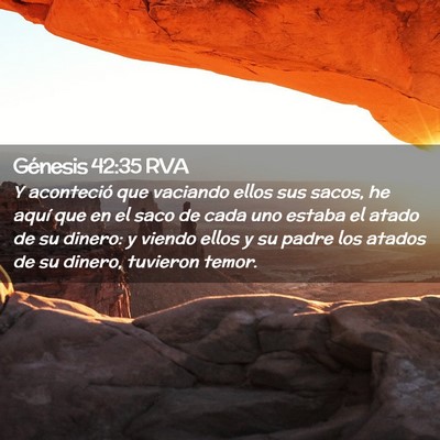 Picture 02 - Génesis 42:35 RVA - Y aconteció que vaciando ellos sus sacos, he - Bible Verse Picture