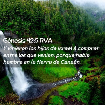 Picture 02 - Génesis 42:5 RVA - Y vinieron los hijos de Israel á comprar entre - Bible Verse Picture