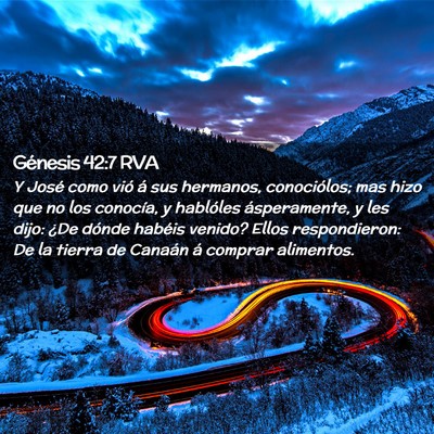 Picture 02 - Génesis 42:7 RVA - Y José como vió á sus hermanos, conociólos; - Bible Verse Picture