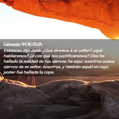 Picture 02 - Génesis 44:16 RVA - Entonces dijo Judá: ¿Qué diremos á mi señor? - Bible Verse Picture