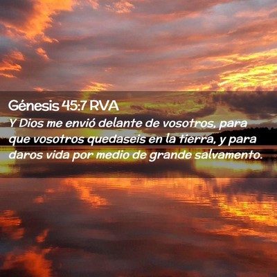 Picture 02 - Génesis 45:7 RVA - Y Dios me envió delante de vosotros, para que - Bible Verse Picture