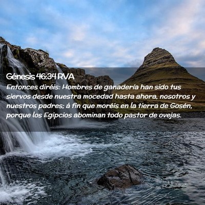 Picture 02 - Génesis 46:34 RVA - Entonces diréis: Hombres de ganadería han sido - Bible Verse Picture