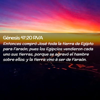 Picture 02 - Génesis 47:20 RVA - Entonces compró José toda la tierra de Egipto - Bible Verse Picture