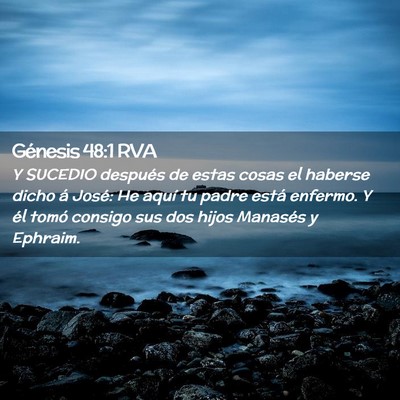 Picture 02 - Génesis 48:1 RVA - Y SUCEDIO después de estas cosas el haberse - Bible Verse Picture