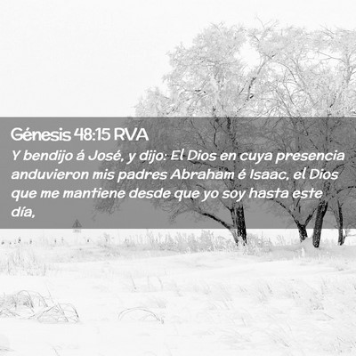 Picture 02 - Génesis 48:15 RVA - Y bendijo á José, y dijo: El Dios en cuya - Bible Verse Picture