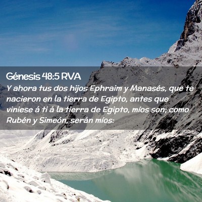 Picture 02 - Génesis 48:5 RVA - Y ahora tus dos hijos Ephraim y Manasés, que te - Bible Verse Picture