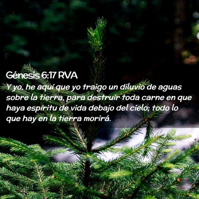 Picture 02 - Génesis 6:17 RVA - Y yo, he aquí que yo traigo un diluvio de aguas - Bible Verse Picture