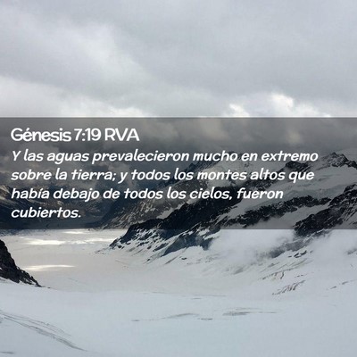 Picture 02 - Génesis 7:19 RVA - Y las aguas prevalecieron mucho en extremo sobre - Bible Verse Picture