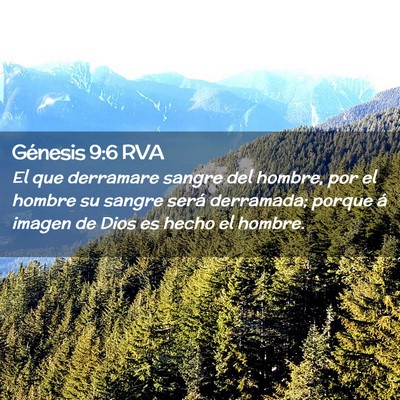 Picture 02 - Génesis 9:6 RVA - El que derramare sangre del hombre, por el hombre - Bible Verse Picture