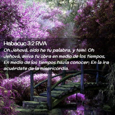 Picture 02 - Habacuc 3:2 RVA - Oh Jehová, oído he tu palabra, y temí: Oh - Bible Verse Picture
