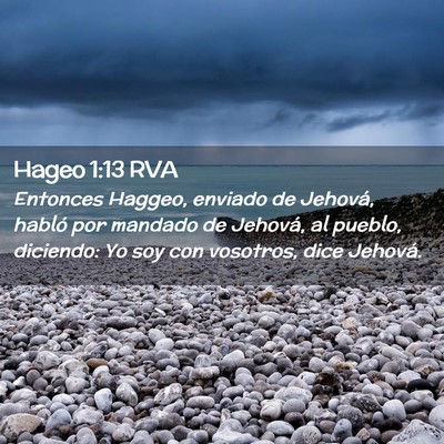 Picture 02 - Hageo 1:13 RVA - Entonces Haggeo, enviado de Jehová, habló por - Bible Verse Picture