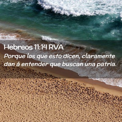 Picture 02 - Hebreos 11:14 RVA - Porque los que esto dicen, claramente dan á - Bible Verse Picture