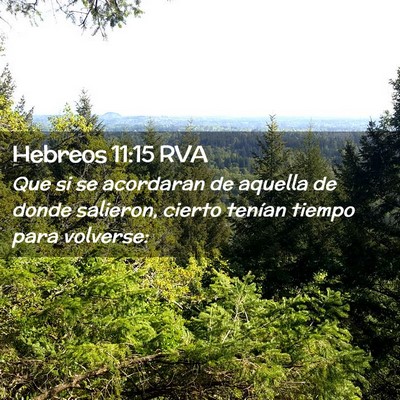 Picture 02 - Hebreos 11:15 RVA - Que si se acordaran de aquella de donde salieron, - Bible Verse Picture