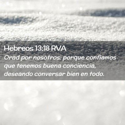 Picture 02 - Hebreos 13:18 RVA - Orad por nosotros: porque confiamos que tenemos - Bible Verse Picture