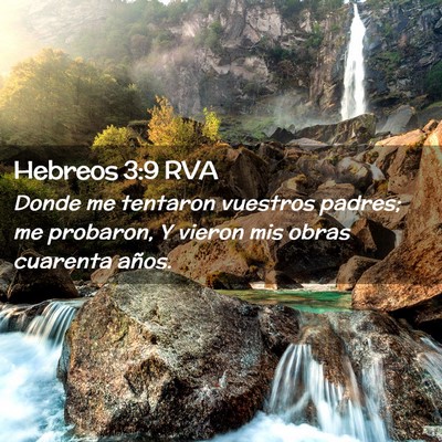 Picture 02 - Hebreos 3:9 RVA - Donde me tentaron vuestros padres; me probaron, Y - Bible Verse Picture