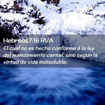 Picture 02 - Hebreos 7:16 RVA - El cual no es hecho conforme á la ley del - Bible Verse Picture