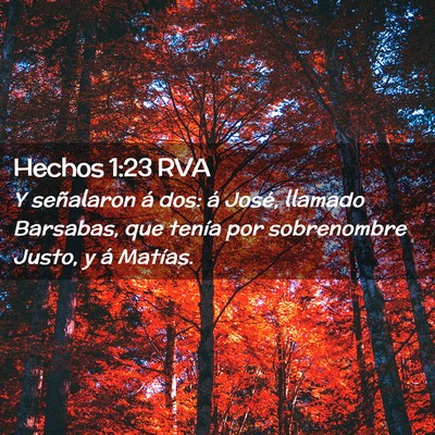 Picture 02 - Hechos 1:23 RVA - Y señalaron á dos: á José, llamado Barsabas, - Bible Verse Picture