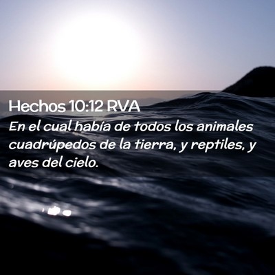 Picture 02 - Hechos 10:12 RVA - En el cual había de todos los animales - Bible Verse Picture