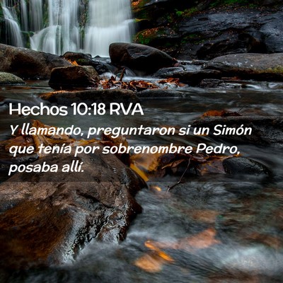 Picture 02 - Hechos 10:18 RVA - Y llamando, preguntaron si un Simón que tenía - Bible Verse Picture