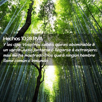 Picture 02 - Hechos 10:28 RVA - Y les dijo: Vosotros sabéis que es abominable á - Bible Verse Picture